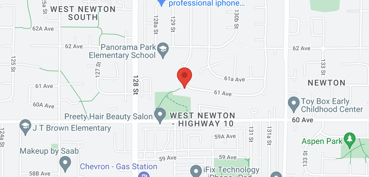 map of 12938 61 AVENUE